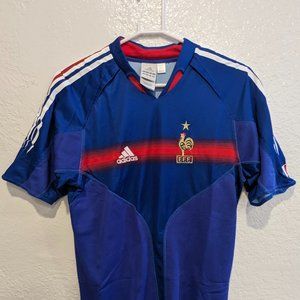 Adidas France 2004 Home Blue Jersey Size Small